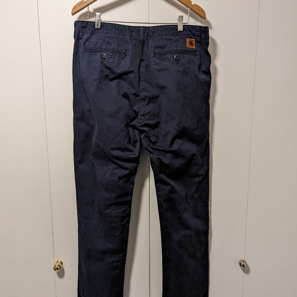 Carhartt WIP Club Pant Chinos Navy 36 x 34 - Picture 2 of 5